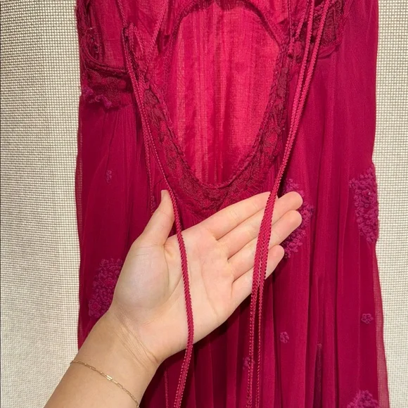 Free People Strappy Burgundy Dress - Picture 8 of 13